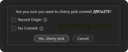 Confirm Cherry Pick