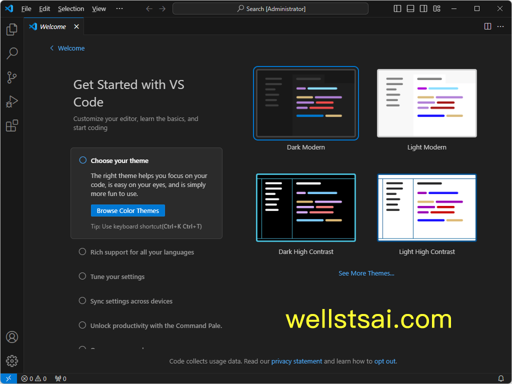 第一次執行 VS Code