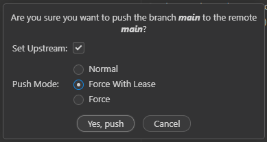 Push with Force with lease