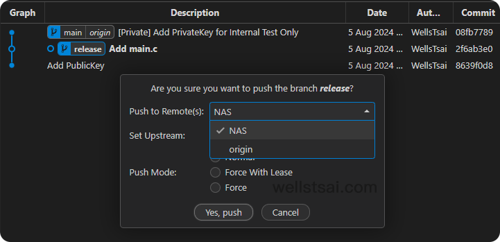 Select the remote repository to push