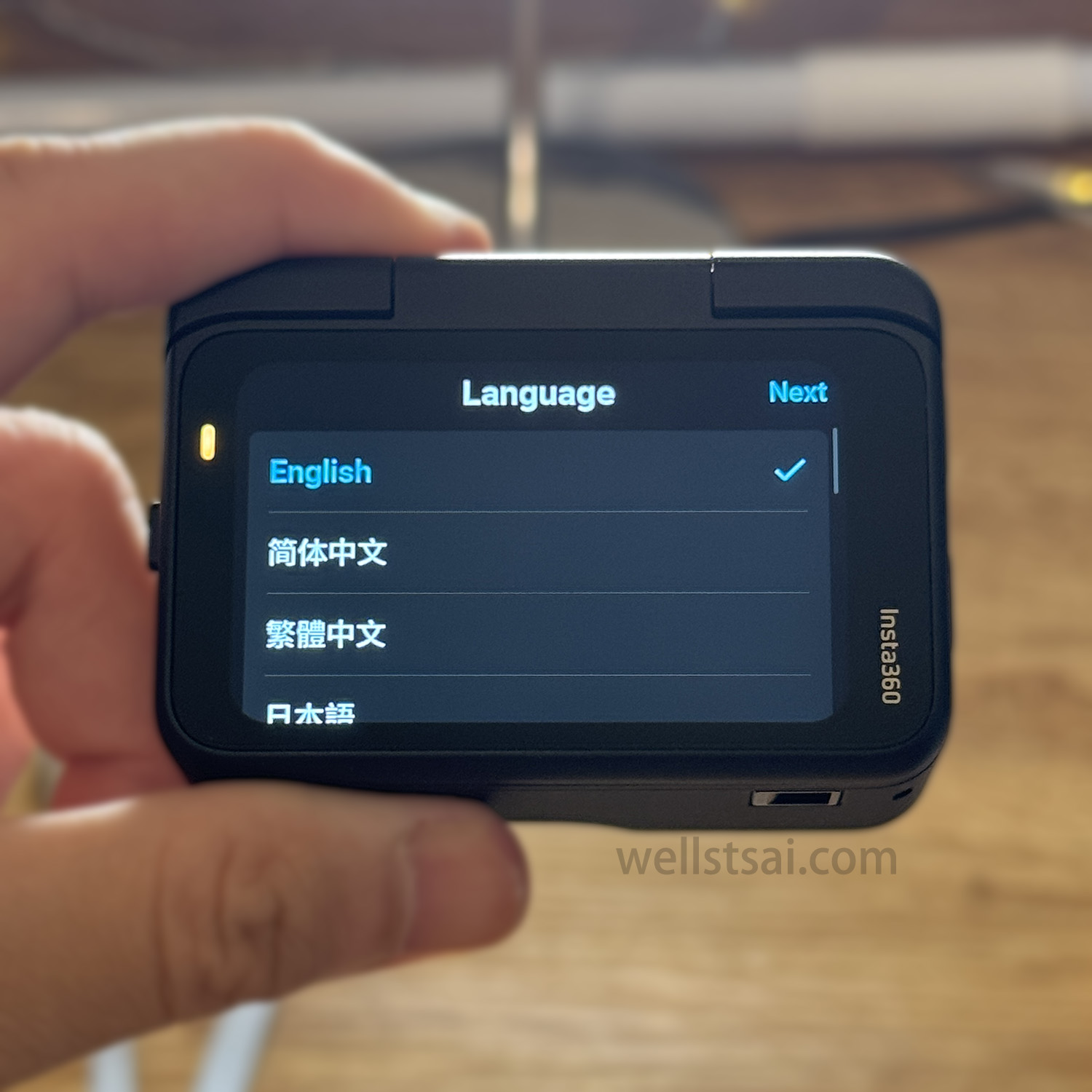 Go Ultra 第一次開機後的選擇語言