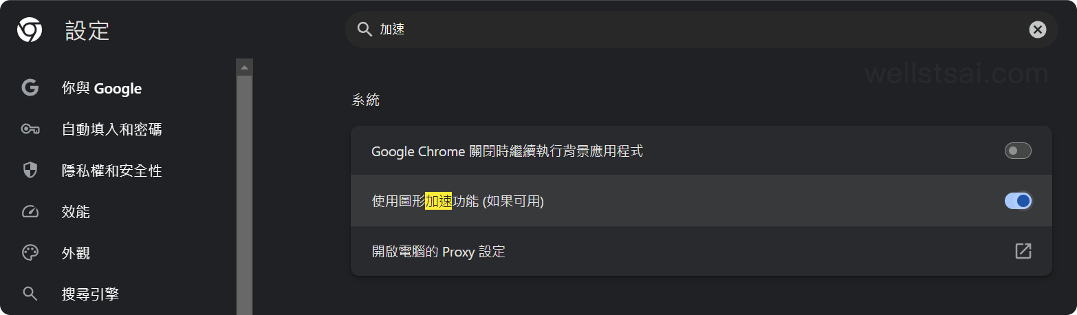 Chrome 圖形加速