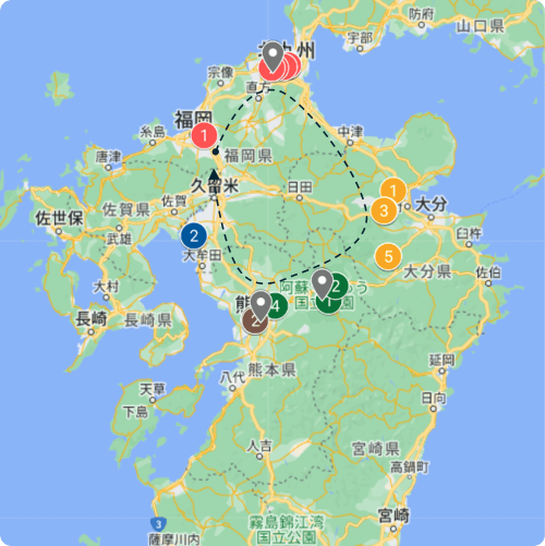 北九州五天地圖規劃