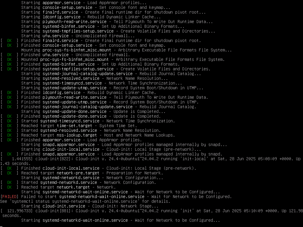 開機沒偵測到網路，無法進入 bash